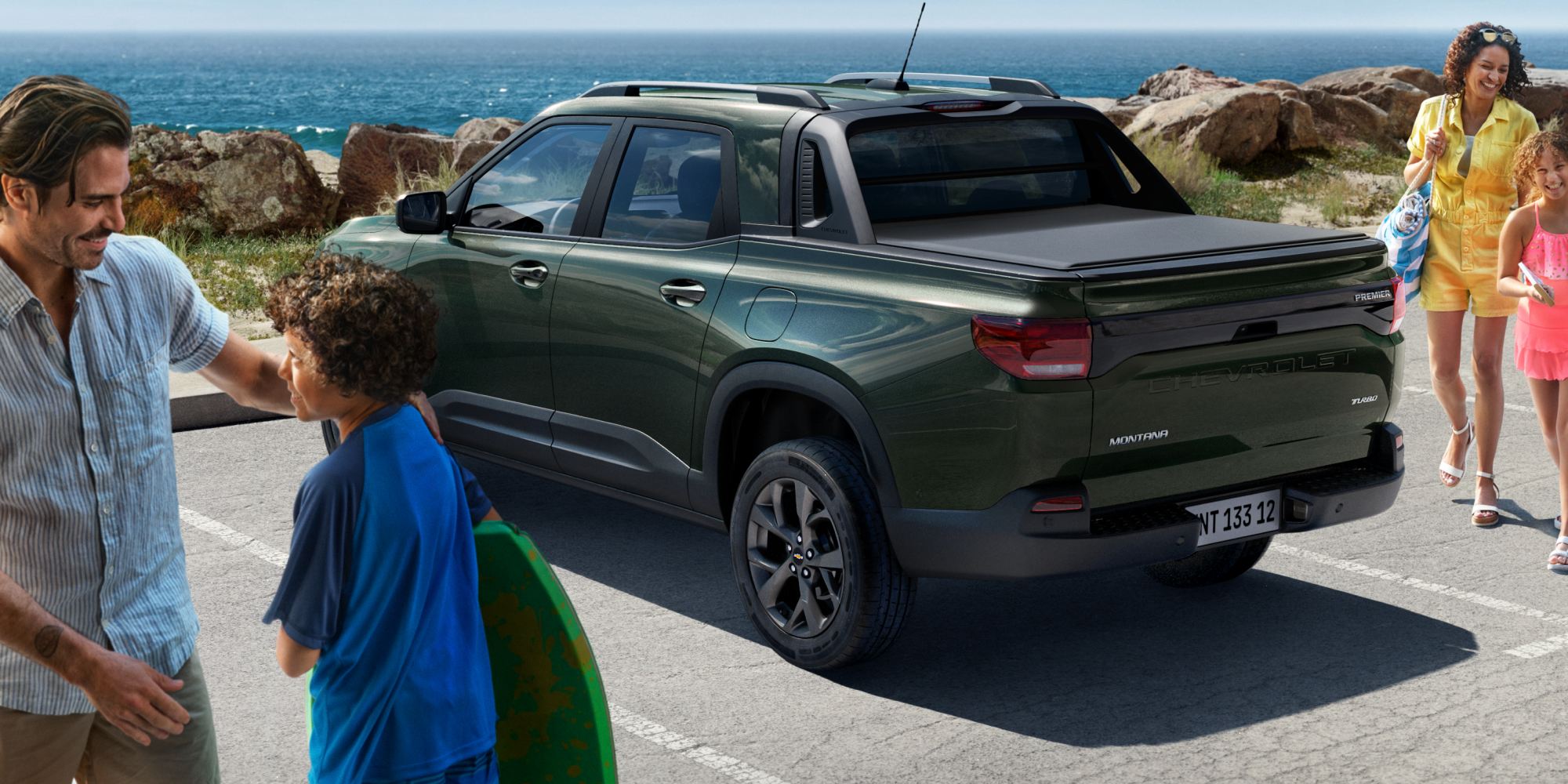 Chevrolet Montana en la playa