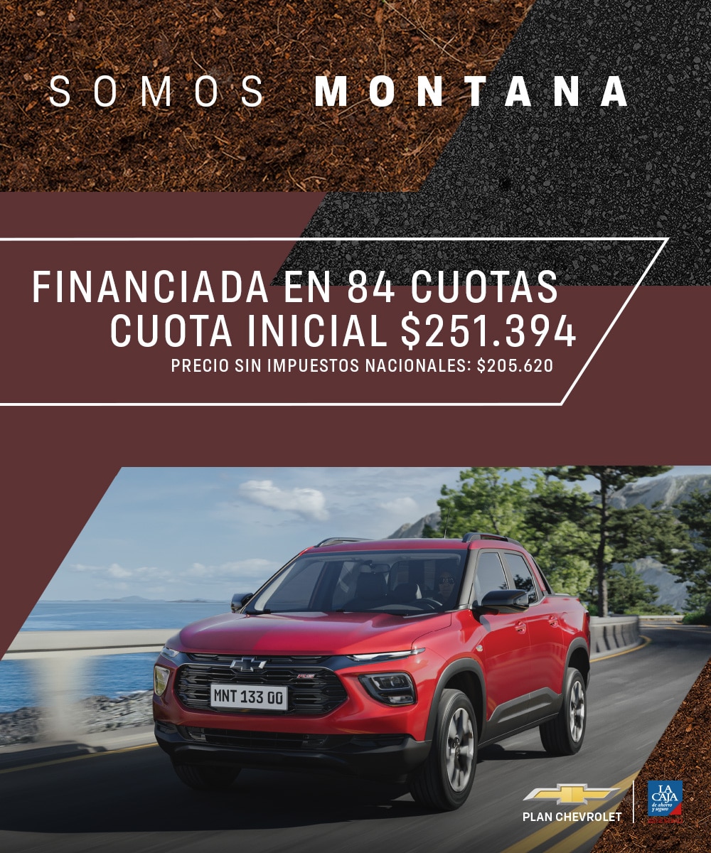 Chevrolet Montana gris, financia hasta $15 millones a tasa preferencial del 9,9%.