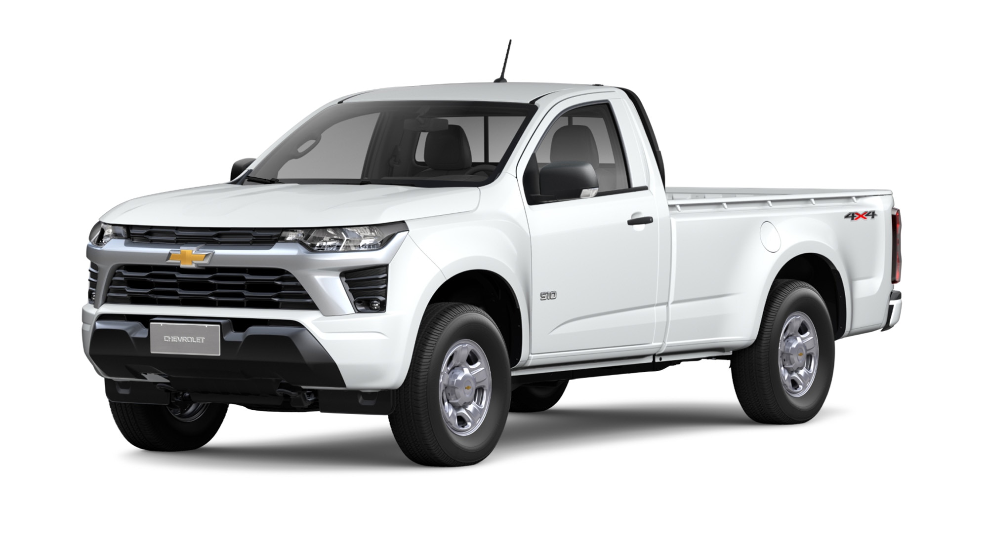Vista de la Chevrolet S10 Cabine Simples en color blanco summit