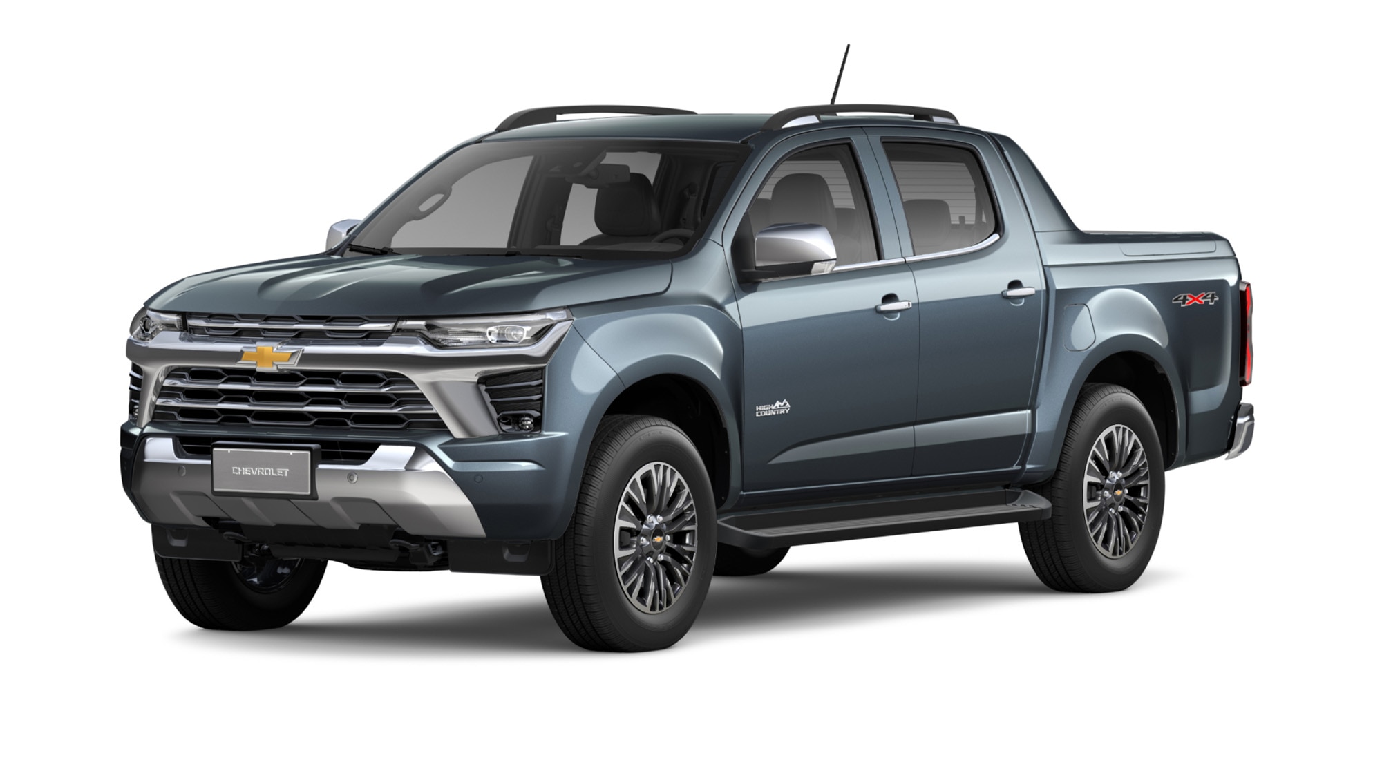 Vista de la Chevrolet S10 High Country en color gris dark