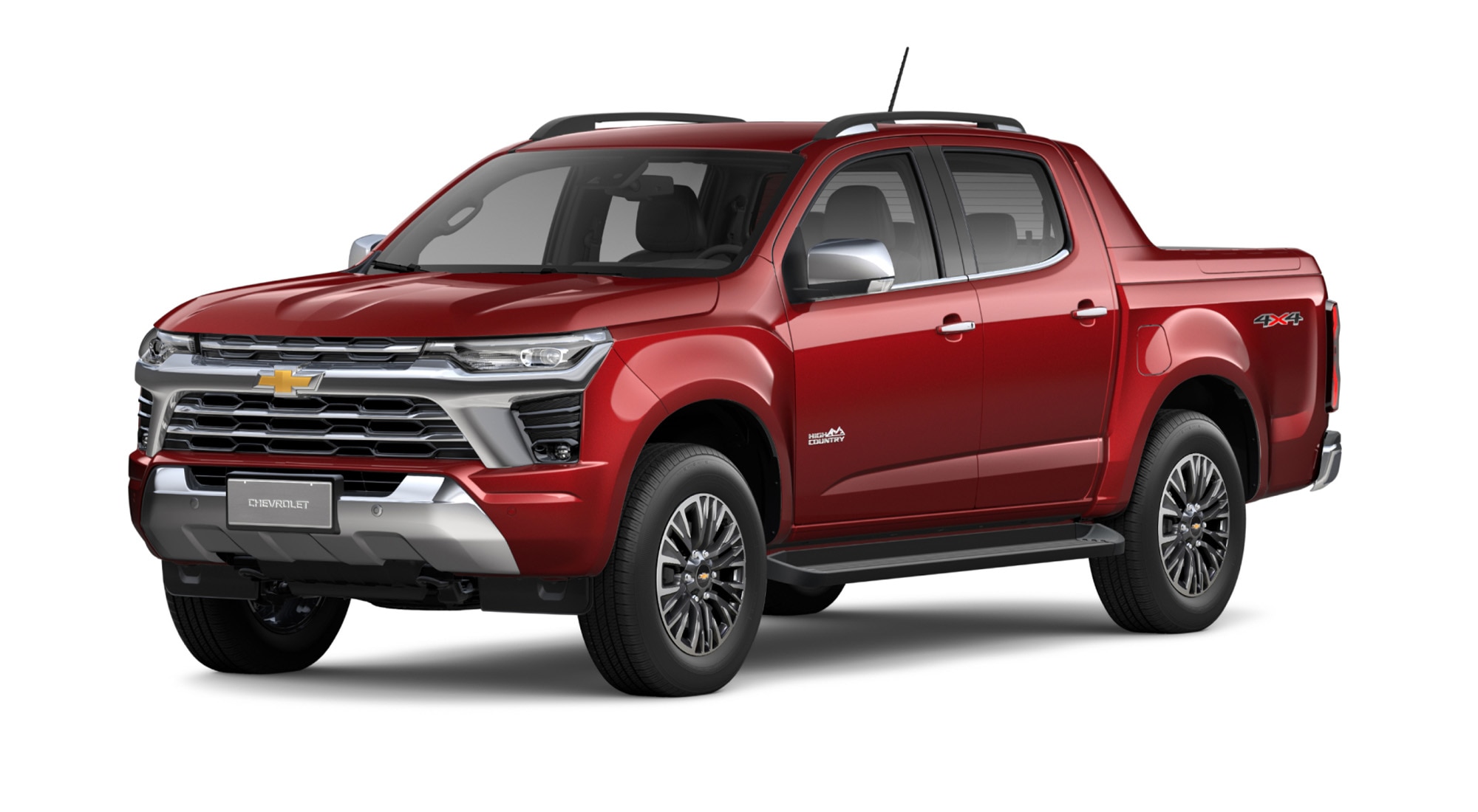 Vista de la Chevrolet S10 High Country en color rojo jinx