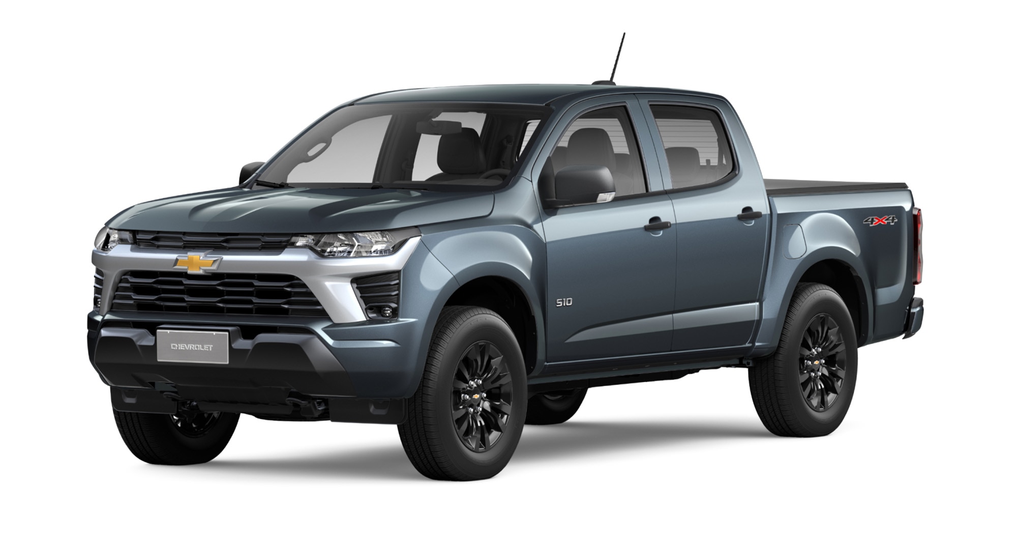 Vista de la Chevrolet S10 WT en color gris dark
